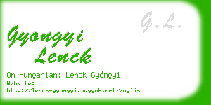 gyongyi lenck business card